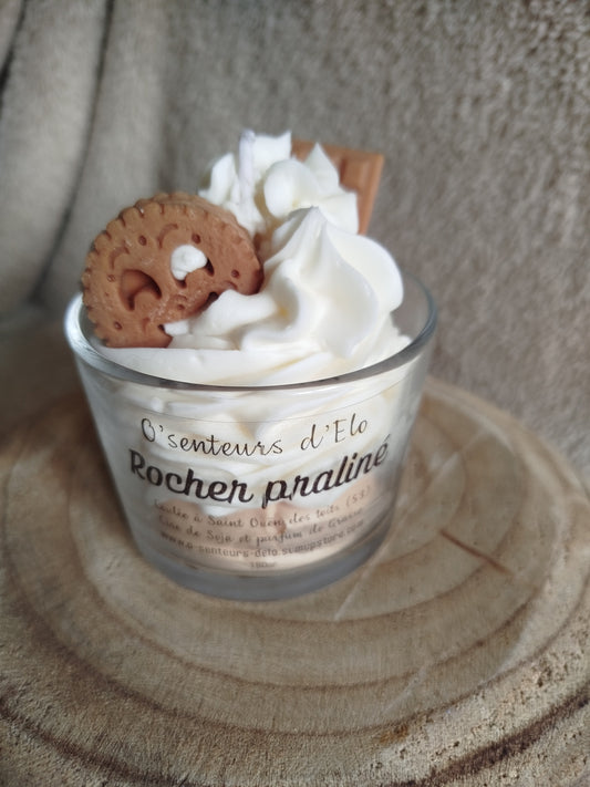 Bougie Rocher praliné O' senteurs d'Elo