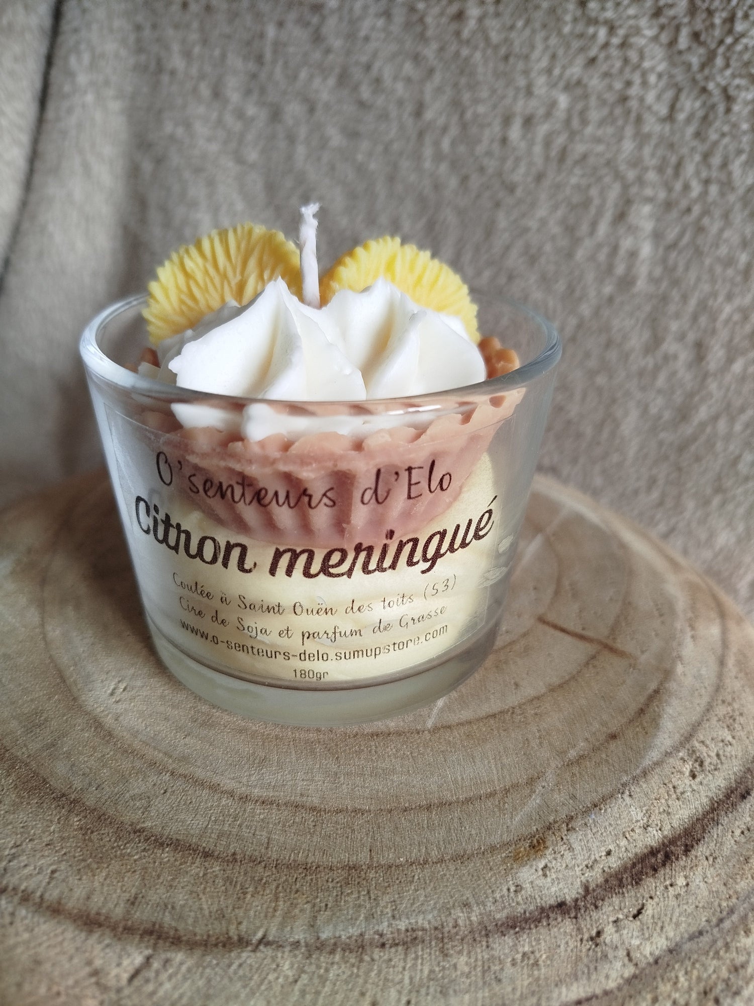 Bougie Citron meringué O' senteurs d'Elo
