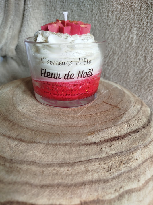 Bougie Fleur de noël O' senteurs d'Elo